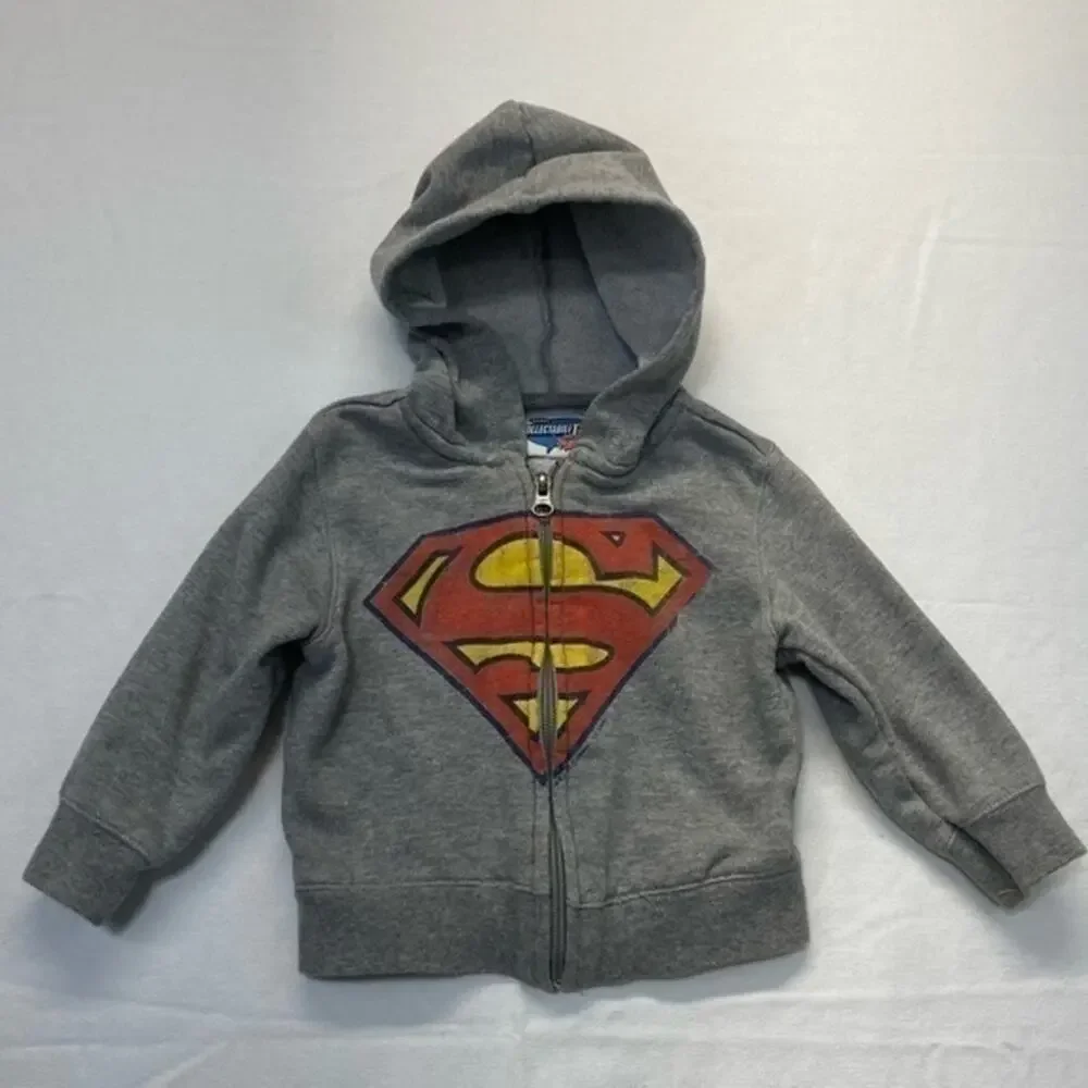 Old Navy Superman Hoodie Sweatshirt Baby Size 18-24 Months full zip